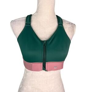 Shefit Flex Sports Bra Medium Impact Medium Green Pink Floral